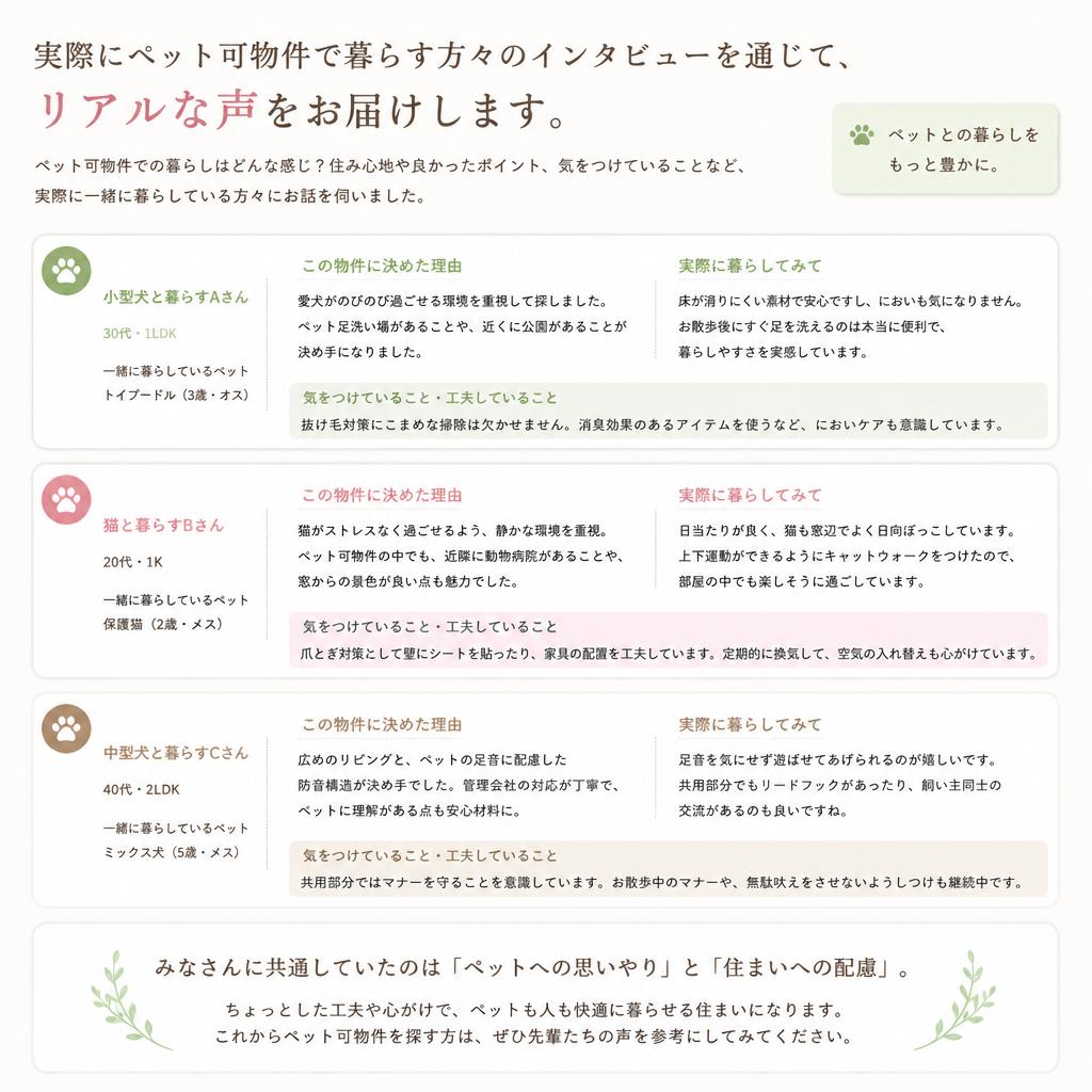 5. 飼い主様の声を大切に