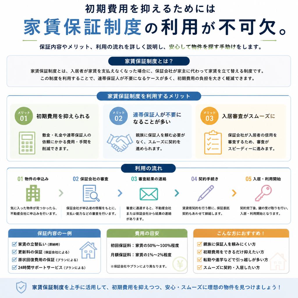 家賃保証制度を利用しよう！